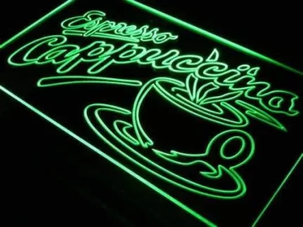 Espresso Cappuccino LED Light Sign