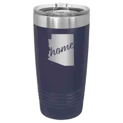 Personalized Arizona Home 20 oz Tumbler - Navy