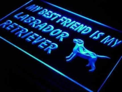 Best Friend Labrador Retriever LED Light Sign