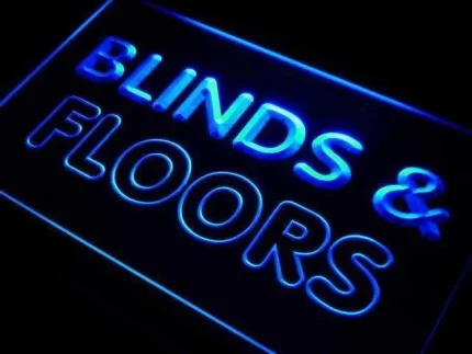 Blinds & Floors Services LED Light Sign