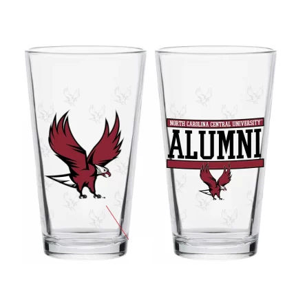 Set of 2 North Carolina Central Eagles 16oz XD Alumni Pints
