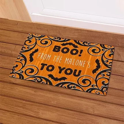 Boo to You Personalized Doormat - Custom Halloween Entry Mat