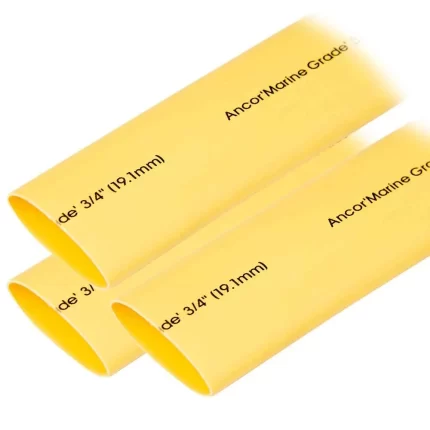 Heat Shrink Tubing 3/4" x 3" - Yellow - 3 Pieces