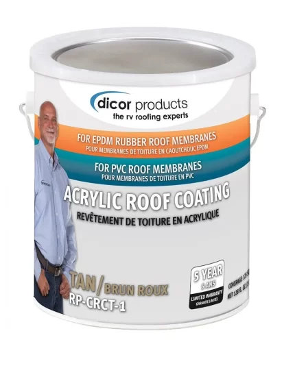 Dicor RP-CRCT-1 EPDM Acrylic Roof Coating, Tan - 1 Gallon
