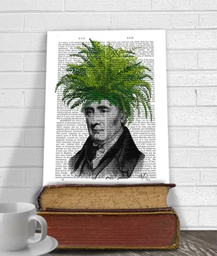Fern Head, Plant Head, Book Print, Art Print, Wall Art