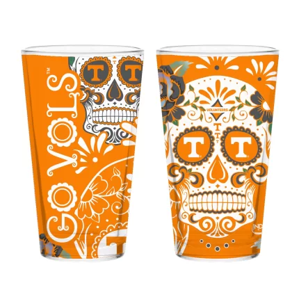 Set of 2 Tennessee Dia de los Muertos Pint Glasses