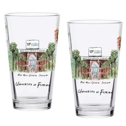 16oz Florida Gators 2-Pack Pint Set by Laura Wilcox