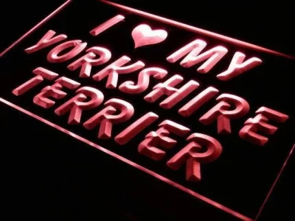 I Love My Yorkshire Terrier LED Light Sign