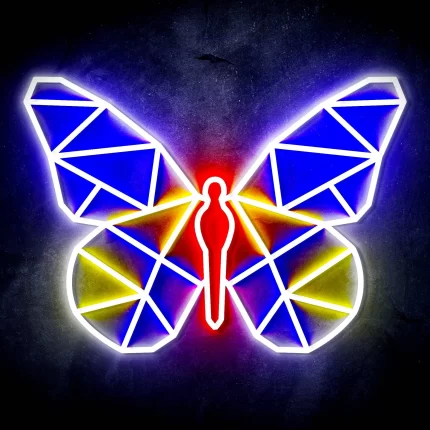 Origami Butterfly Ultra-Bright LED Sign with Remote (Neon-Style, LED Technology)