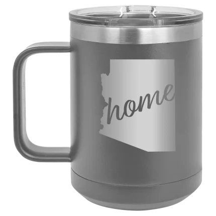 Personalized Arizona Home 15 oz Mug - Dark Gray