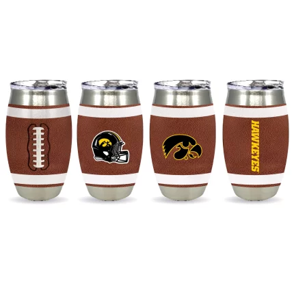 Set of 4 15oz Iowa Hawkeyes Football Tumbler