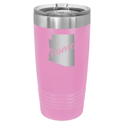 Personalized Arizona Home 20 oz Tumbler - Light Purple