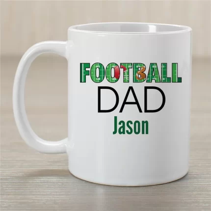 Football Dad Mug - Personalized Sports Dad Coffee Mug for Football Fans