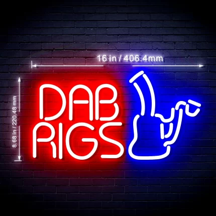 Head Shop Dab Rigs Flex Silicone LED Sign (Neon-Style, LED Technology)