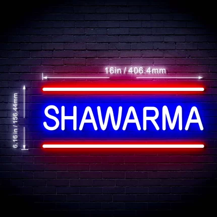 16" Shawarma Flex Silicone LED Sign (Neon-Style, LED Technology)