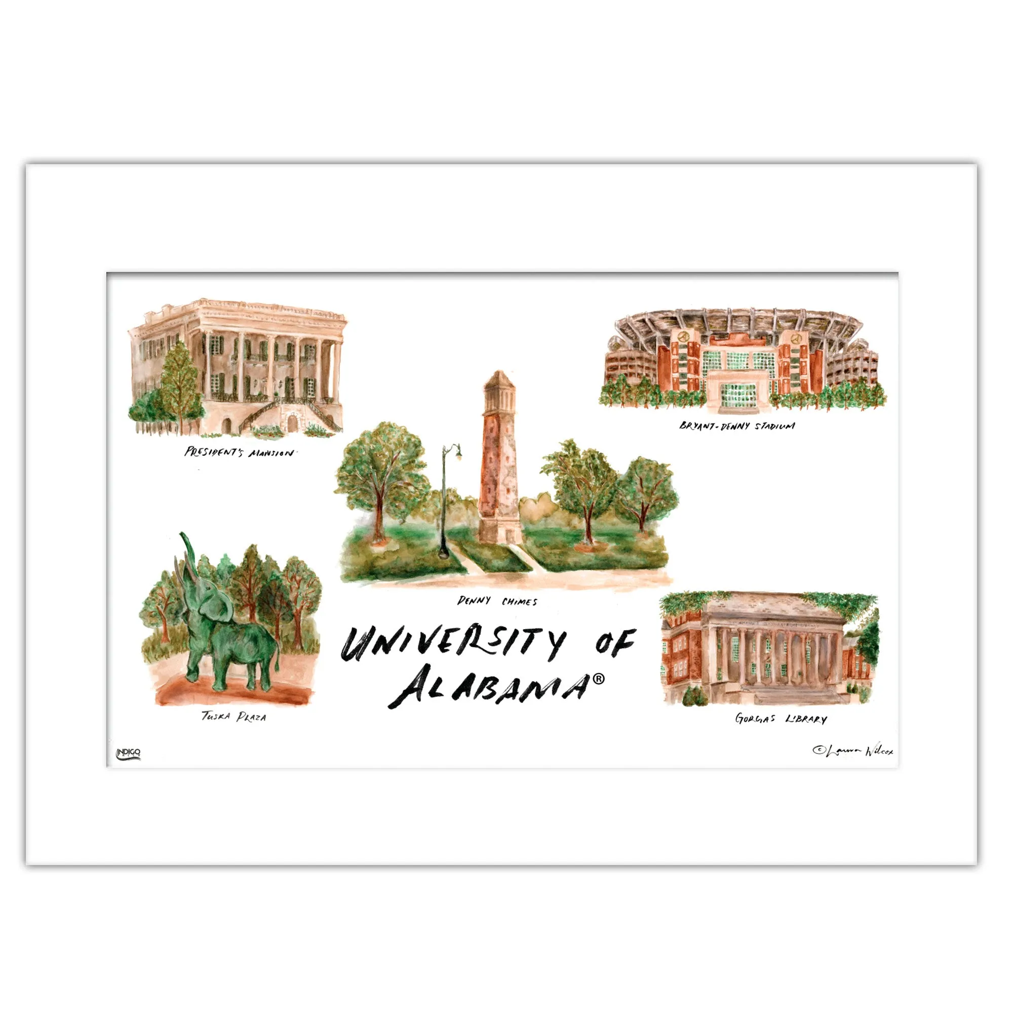 5wAlabama-Collage-Matted-Watercolor-Wall-Art-11-x-14-by-Laura-Wilcox