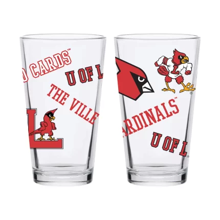 16oz Louisville Cardinals College Vault Medley Pint 2 Pack