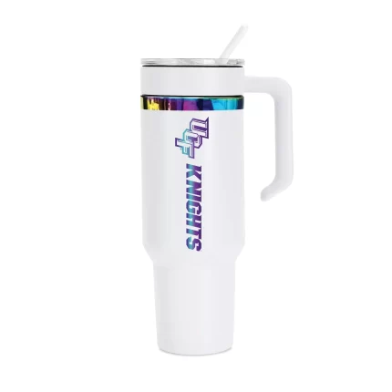 48oz Central Florida Knights Iridescent Anodized White Tumbler