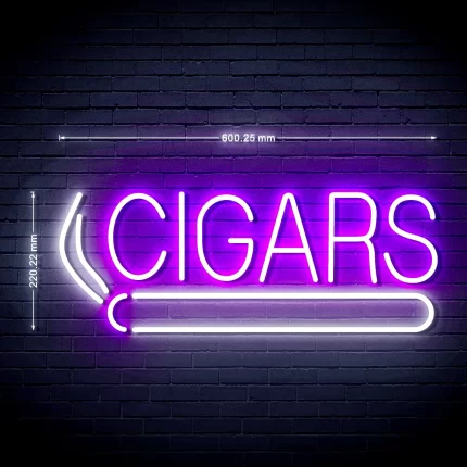 Cigars Ultra-Bright LED Sign with Remote (Neon-Style, LED Technology)