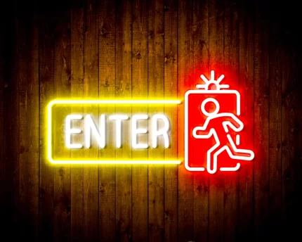 Entrance Enter Flex Silicone LED Sign (Neon-Style, LED Technology)
