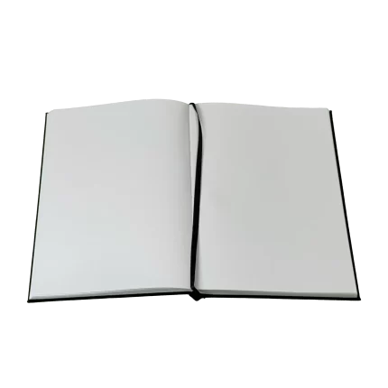 Personalized Leatherette Sketch Book 7" x 9.75" (Blank Pages) - Dark Brown
