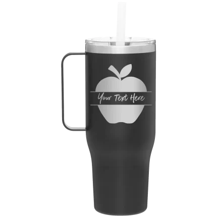 Personalized Apple 40 oz Tumbler Mug - Black