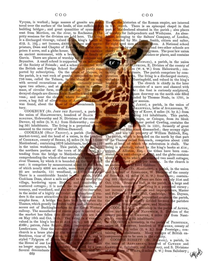 Regency Giraffe, Book Print, Art Print, Wall Art