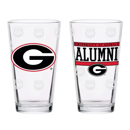 Set of 2 Georgia Bulldogs 16oz Alumni Pints