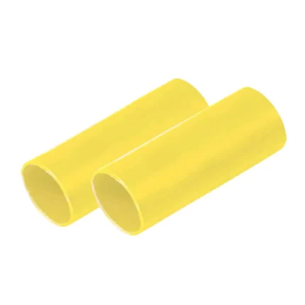 Battery Cable Adhesive Lined Heavy Wall Battery Cable Tubing (BCT) - 1" x 3" - Yellow - 2 Pieces