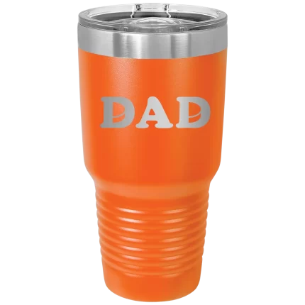 Personalized Hockey Dad 30 oz Tumbler - Orange