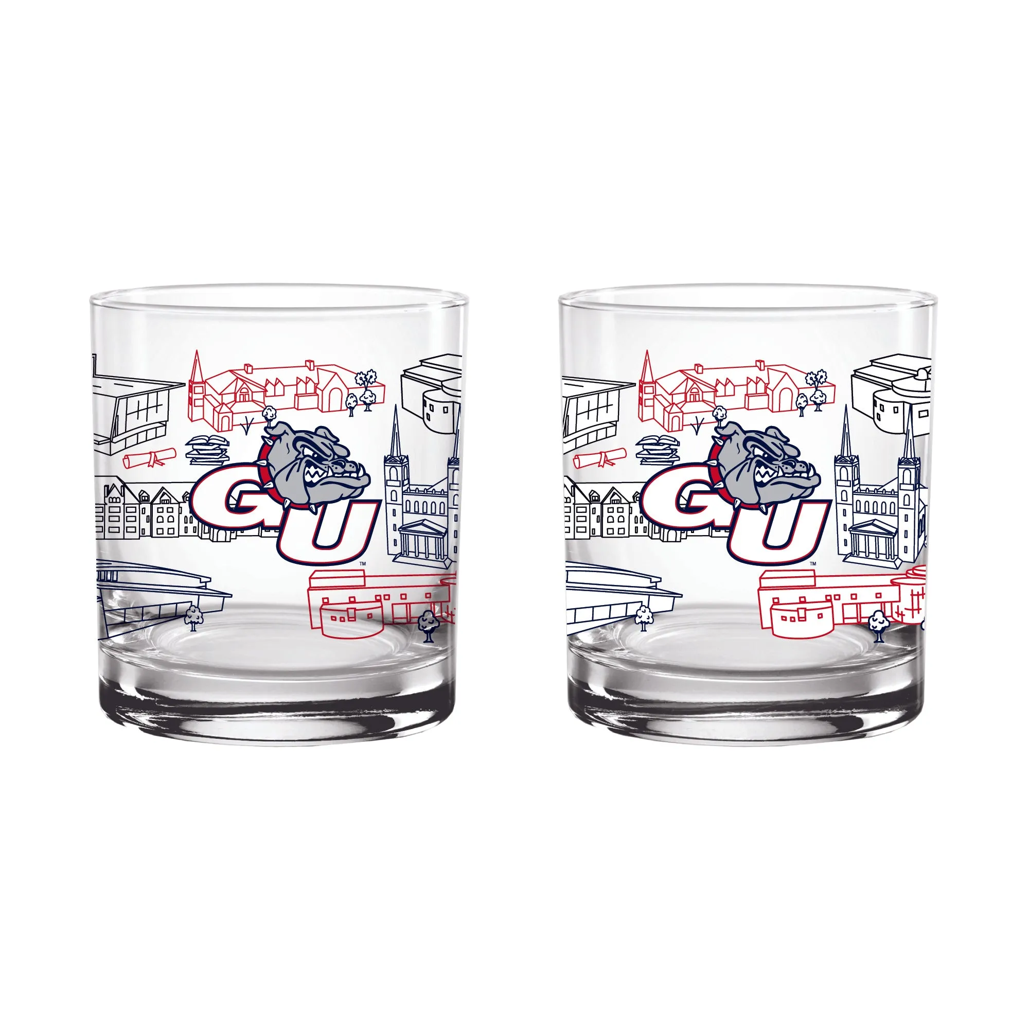 6cSet-of-2-Gonzaga-Bulldogs-Campus-Line-Art-14oz-Rocks-Glasses