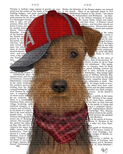 Airedale and Baseball Cap, Book Print, Dog Art Print, Wall Art