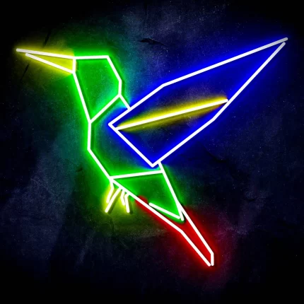 Origami Bird Ultra-Bright LED Sign with Remote (Neon-Style, LED Technology)