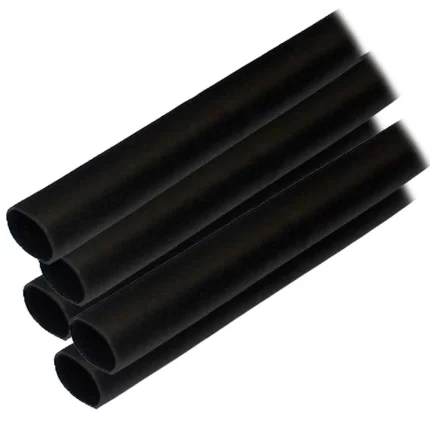 Adhesive Lined Heat Shrink Tubing (ALT) - 1/2" x 12" - 5-Pack - Black