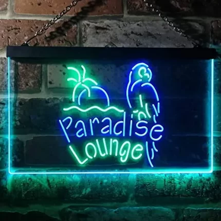 Parrot Paradise Lounge Bar LED Light Sign
