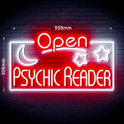Open Fortune Teller Psychic Reader Ultra-Bright LED Sign with Remote (Neon-Style, LED Technology)