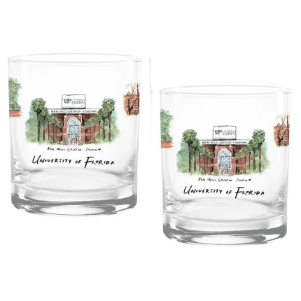 14oz Florida Gators Laura Wilcox University Collection 2-Pack Glass Set