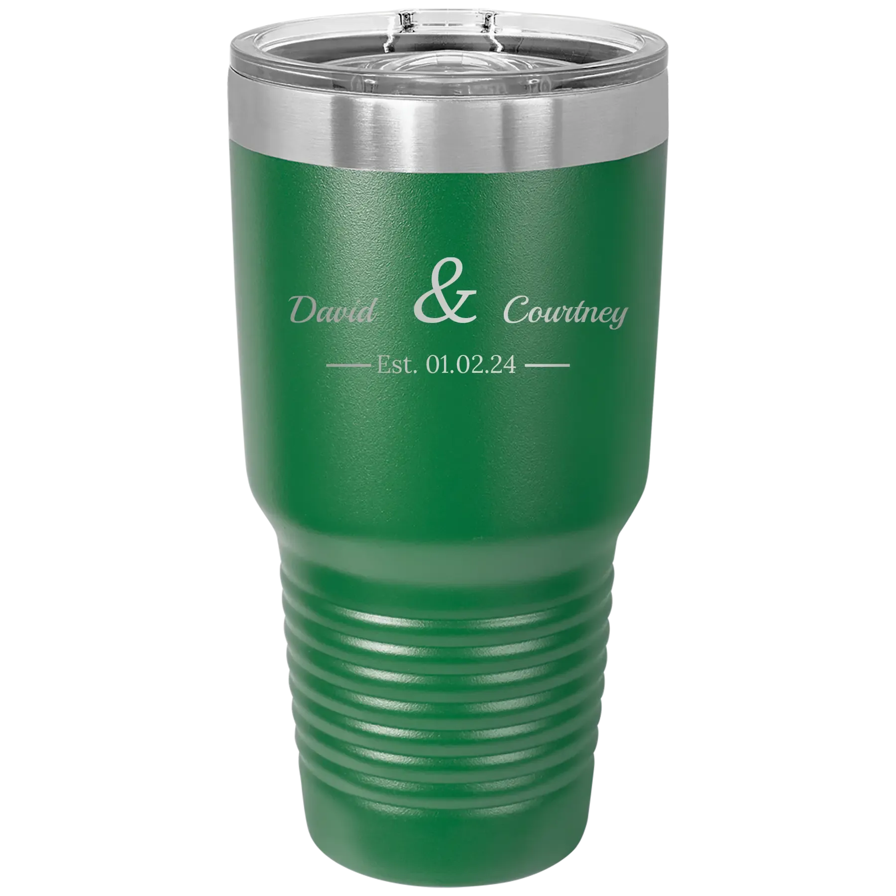 6gPersonalized-2-Lines-Name-Anniversary-30-oz-Tumbler-Green