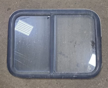 Black Radius Opening Window : 24 1/2" W X 17 3/4" H X 2" D