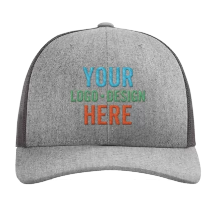 Embroidered Richardson 115 Low Pro Trucker Hat - Gray