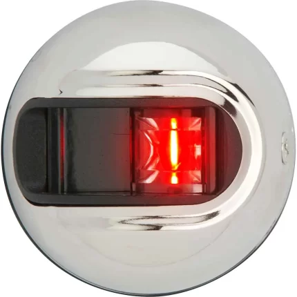 LightArmor Vertical Surface Mount Navigation Light - Port (red) - Stainless Steel - 2NM