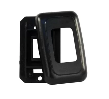 Single Switch Base & Face Plate Black