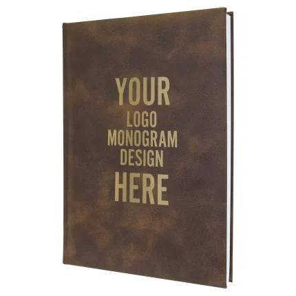 Personalized Leatherette Sketch Book 7" x 9.75" (Blank Pages) - Rustic