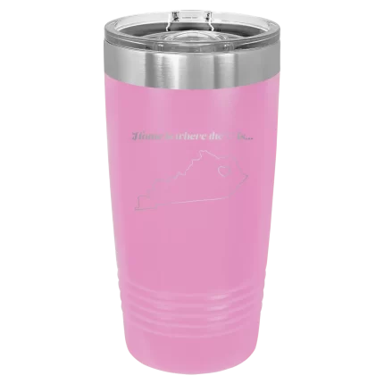 Personalized Kentucky Heart 20 oz Tumbler - Light Purple