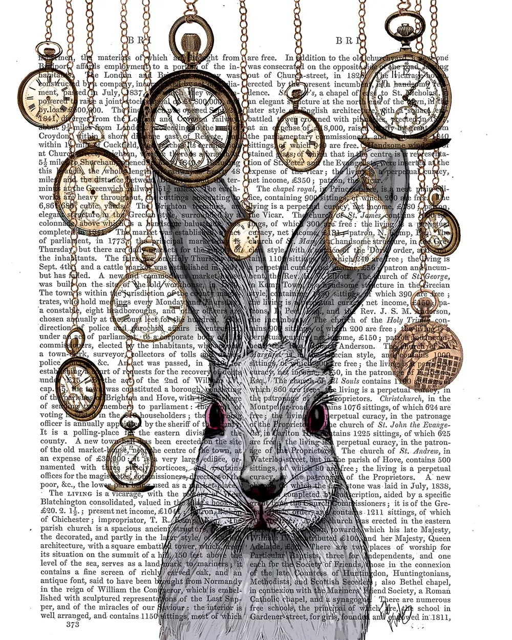 6lRabbit-Time-Book-Print-Art-Print-Wall-Art