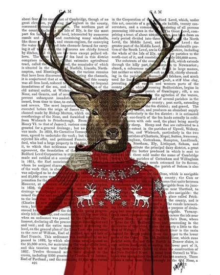 Deer in Ski Sweater, Book Print, Art Print, Wall Art