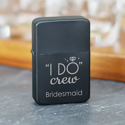 Engraved "I Do Crew" Lighter - Custom Bridal Party Favor or Bachelorette Gift
