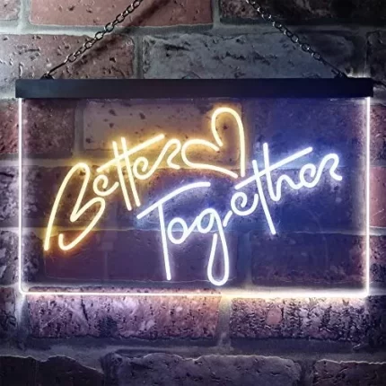 Love Heart Better Together LED Light Sign