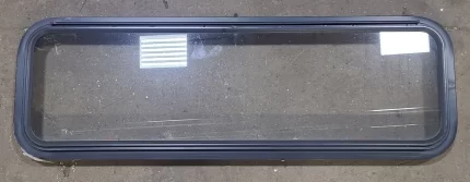 Black Radius Emergency Opening Window : 48 1/4" W X 15" H X 1 7/8" D