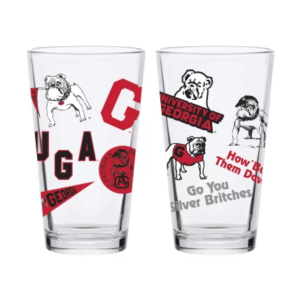 16oz Georgia Bulldogs College Vault Medley Pint 2 Pack